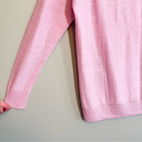 NWT J Crew Lilac Wool Linen Blend Sweater Size M - Picture 6 of 12